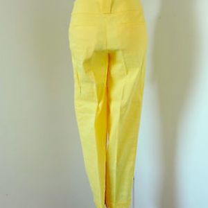 BRAND NEW BEBE YELLOW PINTUCK LINEN  PANTS
